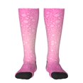 thumbnail image 1 of Wukai Breast Cancer Pink Ribbons Awareness for Contrast Color Stockings, Sports Fitness Adult Long Socks, Unisex, 1 of 6