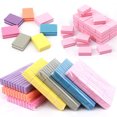 thumbnail image 4 of Becaristey 50 Pieces Mini Files Block Manicure Nail Art Polishing Buffer Tools Rose red, 4 of 6
