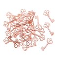 thumbnail image 4 of Key Charms Keys Bulk Metal Key Pendants Vintage Style Key Set Charms for Jewelry Rose gold 100pcs, 4 of 9