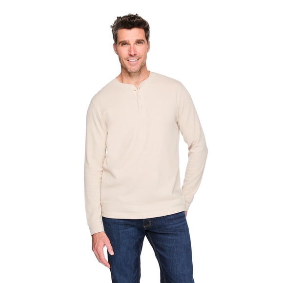 George Men's Long-Sleeve Henley T-Shirt