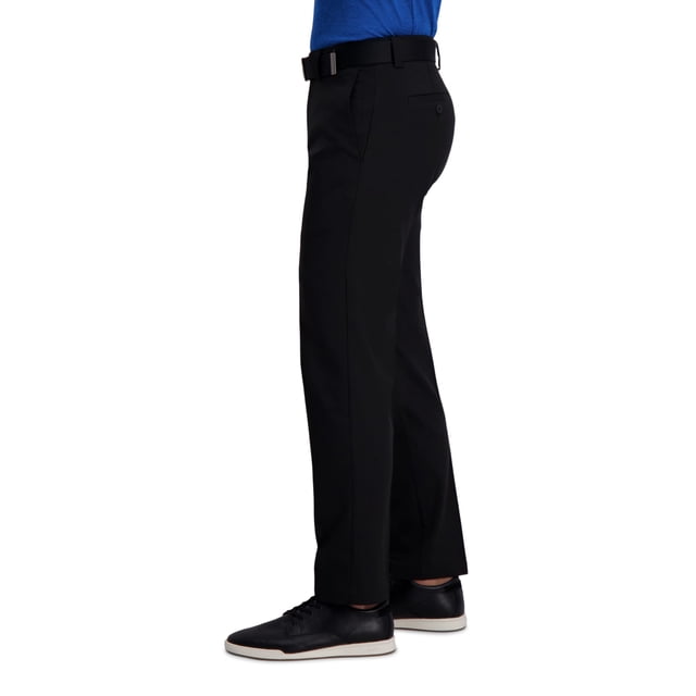 Haggar Pantalon pour Homme Cool Right Performance Flex Uni Coupe Droite devant Plat