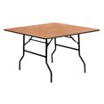 thumbnail image 1 of Table de banquet pliante carrée de 48 po en bois, 1 of 9