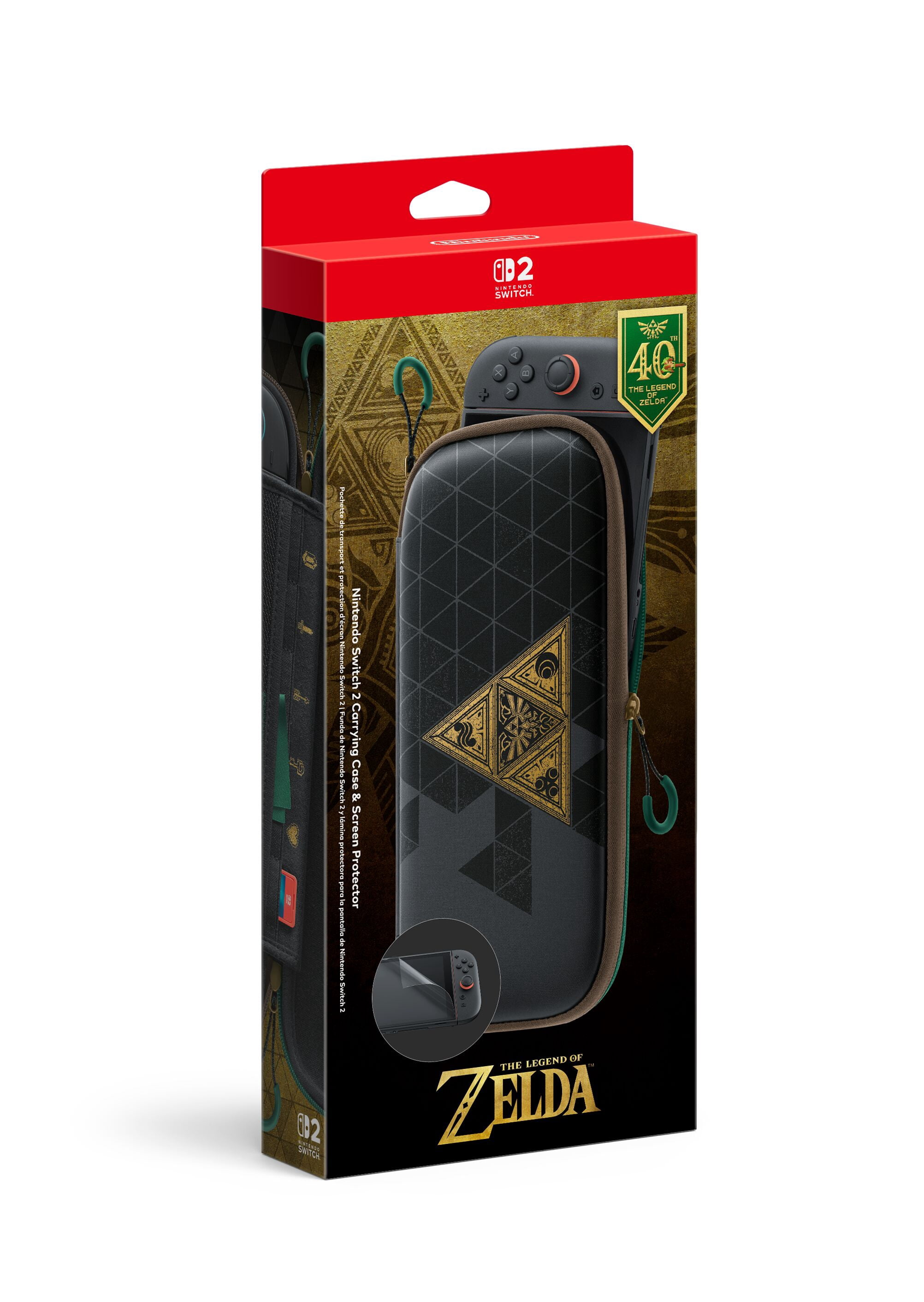 Nintendo Switch™ 2 Carrying Case and Screen Protector – The Legend of Zelda™ – 40th Anniversary Edition