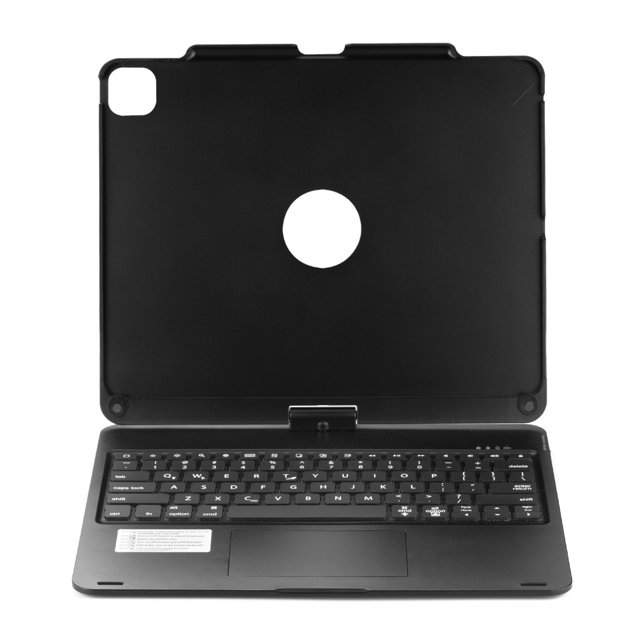 TFixol 360° Rotating Bluetooth Keyboard for iPad Pro 12.9 Inch, ABS Material, 500mAh Battery, 10M Range, Black/Silver/Rose Gold Options, Type D Model