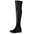thumbnail image 1 of Bottes Hautes à Talons Carrés et Bout Rond pour Femmes de Unique Bargains, 1 of 6