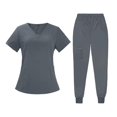 thumbnail image 2 of Tachiuwa Female Scrub Set Classic Short Sleeved Elastic Waist Soft Nurse Work Clothes S, 2 of 9