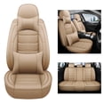 thumbnail image 1 of Maidao Car Seat Covers Leather Full Set for SEAT for Arona 2017-Present 5 Seats Front Rear Cushion Protector with Headrest Beige, 1 of 8