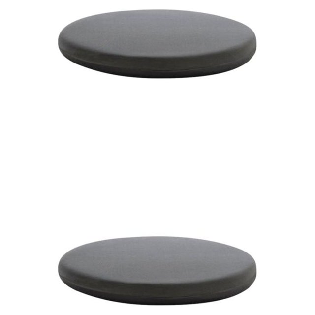 Baohd Coussin de Chaise Rond Fait de Polyester et de Coton à Mémoire pour le Confort Coussin Rond Coussin d'Assise Coussinets de Chaise Gris Foncé 40X40cm 2Ensemble