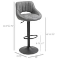 thumbnail image 3 of HOMCOM Bar Stools Set of 2 Swivel Adjustable Counter Height Barstools, 3 of 10