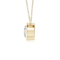 thumbnail image 2 of Angara Collier en Diamant Naturel - Collier Solitaire en Diamant Rond Serti Clos en Or Jaune 14 K pour Femmes, 2 of 10