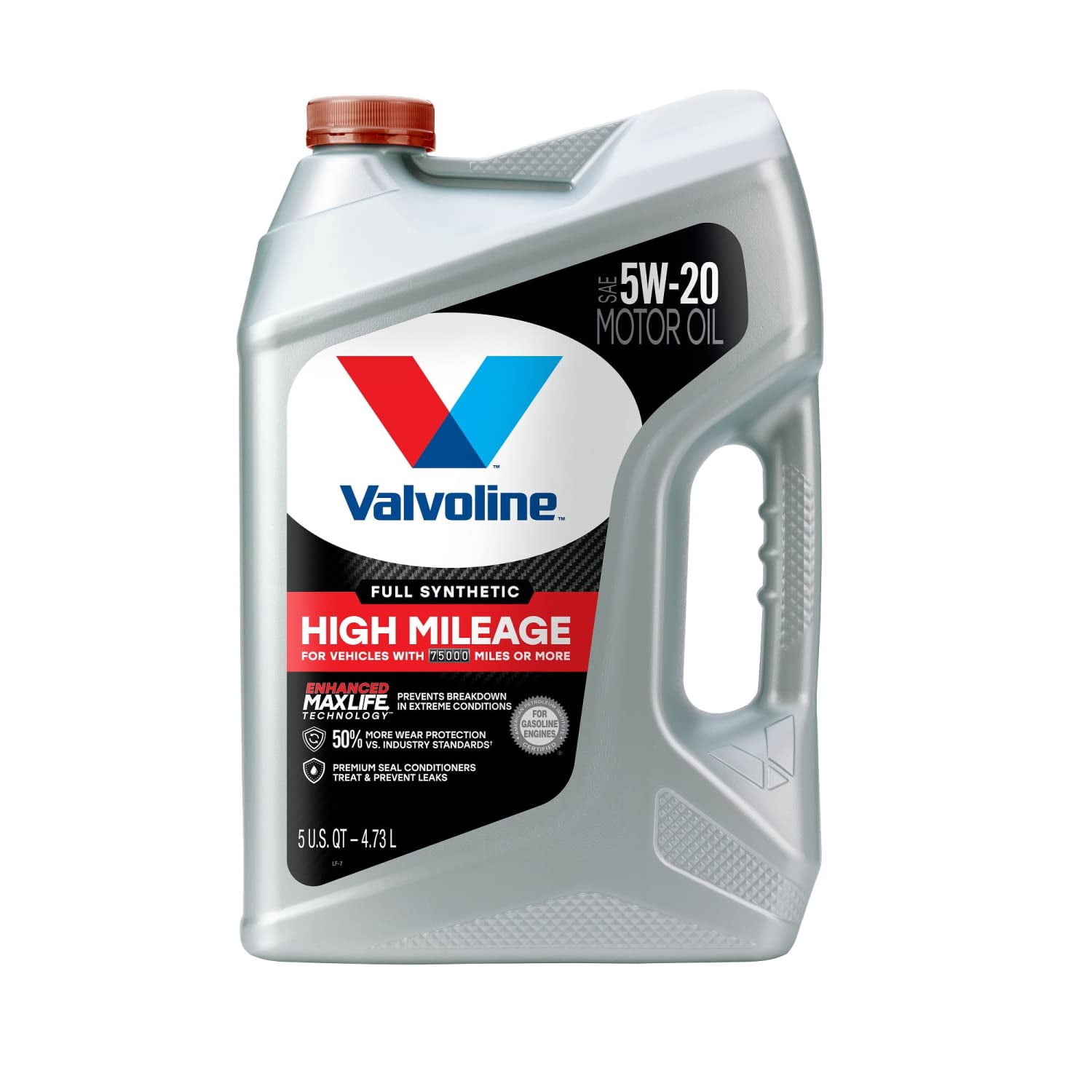 Valvoline Full Synthetic High Mileage with MaxLife Technology SAE 5W-20 Motor Oil 5 QT (Packaging May Vary)