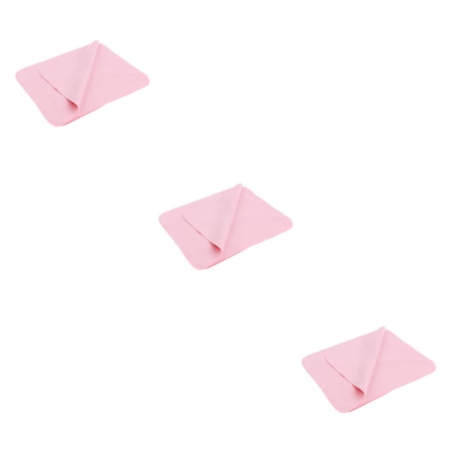Decodeary 10 Pieces Microfiber Eyeglasses Camera Lens Cell Phones Cleaning Cloth Pink 3Set