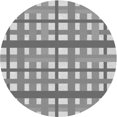 thumbnail image 1 of Ahgly Company Tapis Rond Lavable en Machine Intérieur Transitionnel Gris Argenté, 3 Pieds Rond, 1 of 7