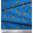 thumbnail image 3 of Soimoi Polyester Crepe Fabric Circle,Dot & Prawns Ocean Printed Fabric 1 Yard 52 Inch Wide, 3 of 3