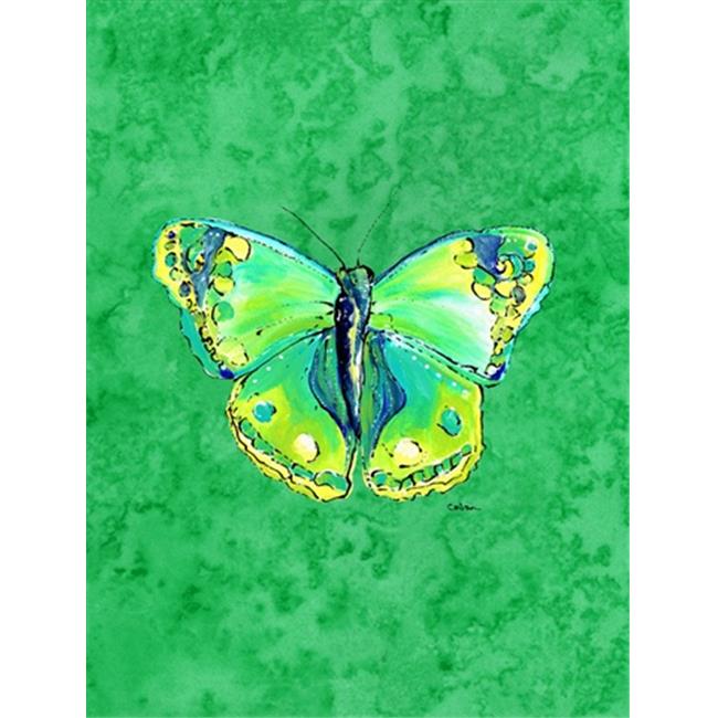 Carolines Treasures 8863GF 11 x 15 In. Butterfly Green On Green Flag- Garden Size