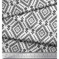 thumbnail image 2 of Soimoi Tissu Poly Georgette Ethnique Ikat Imprimé 1 Yard 52 Pouces de Large, 2 of 3