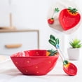 thumbnail image 1 of Hearth & Gear Ceramic Bowl Set Versatile Fruit//Kids Dish Hand Painted Home Tableware round Table Centerpieces Small Dining Table for 4 Plate Mates Napkins for Dining Table And Kitchen Table Set for 4, 1 of 6