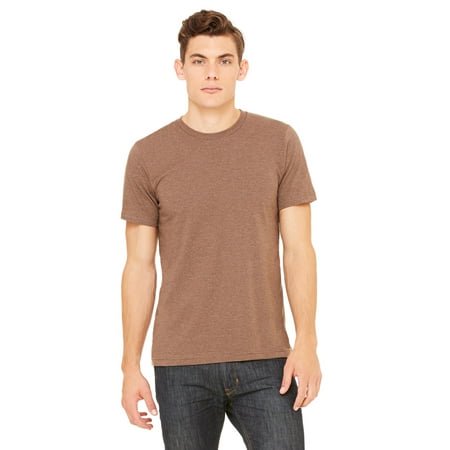 BELLA+CANVAS T-Shirt Jersey CVC pour Homme, P, Brun Chiné