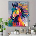 thumbnail image 4 of Qisvanset Abstract Colorful Horse Canvas Wall Art 15.75x11.81 Inches, 4 of 8