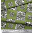 thumbnail image 2 of Soimoi Crepe Silk Fabric Floral Block Fabric Prints by Yard 42 Inch Wide, 2 of 3