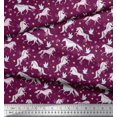 thumbnail image 2 of Soimoi Poly Georgette Fabric Dot,Star & Unicorn Animal Print Fabric by Yard 52 Inch Wide, 2 of 3