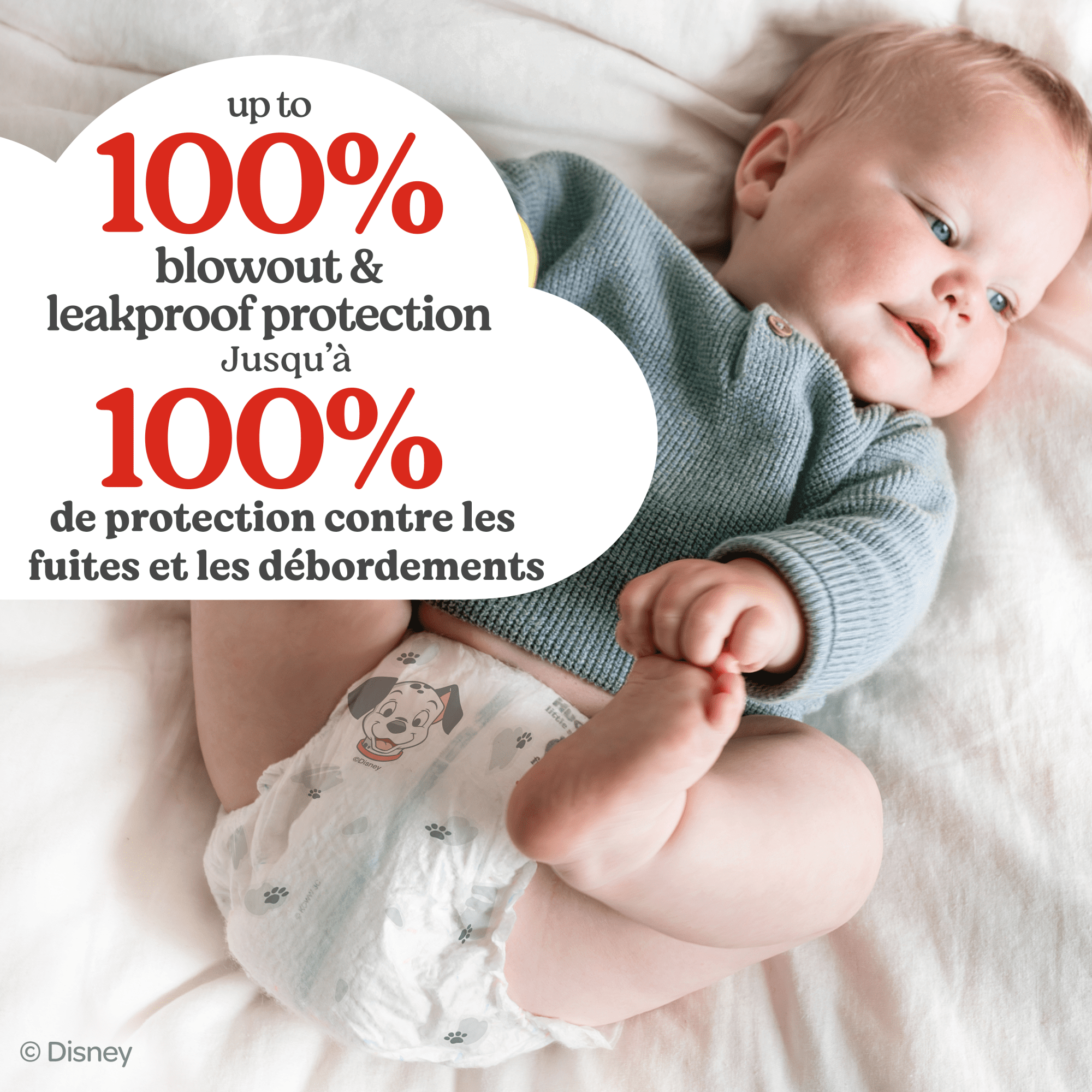 Couches pour bébé Huggies Snug & Dry, taille 8 (45 lb et plus), contenant de 96 unités