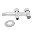 thumbnail image 1 of Robinet en Acier Inoxydable G1/2 1 Entrée 2 Sortie Lave-Linge Robinet d'Eau pour la Maison Salle de Bain Balcon, 1 of 14