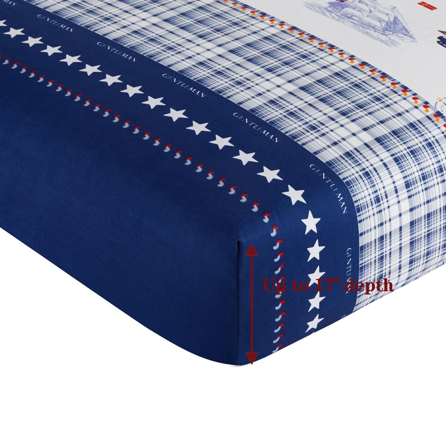 Literie en percale de coton doux 600 fils/cm², motif bateau à voile, housse de couette et drap-housse, motif marine, pour enfants et tout-petits
