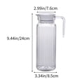 thumbnail image 3 of Tumotour Cold Water Kettle Plastic Striped Transparent Cool Tea Kettle Restaurant Hot And Cold Milk, 3 of 6