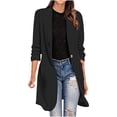 thumbnail image 1 of Awdenio Casual Women's Solid Three-Quarter Sleeve Button Tops Ladies Cardigan Coat, 1 of 5