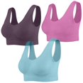 thumbnail image 1 of Bras for Women Push-Up Seamless Bra Solid Print Multicolour L 3-Pack, 1 of 8