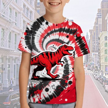 Chemises pour Garçons Imprimées Garçons T-Shirts à Manches Courtes Amples Doux Petits Garçons Vêtements d'Été Chemises Garçon 8-9 Ans