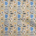 thumbnail image 1 of oneOone Polyester Spandex Medium Blue Fabric Travel Sewing Material Print Fabric By The Yard 56 Inch Wide, 1 of 5