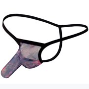 Ketyyh-chn99 Mens Jockstrap Underwear Breathable Men's Underwear Transparent See Through Shorts Print Underpants for M,Blue