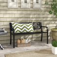 thumbnail image 2 of Outsunny Banc d'Extérieur avec Dossier à Motif Floral, Causeuse de Patio, Noir, 2 of 10