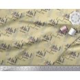 thumbnail image 2 of Soimoi Beige Rayon Fabric London Theme Architectural Print Fabric by Yard 56 Inch Wide, 2 of 3