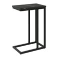 thumbnail image 3 of CorLiving Fort Worth Engineered Wood Narrow Rectangular Top Indoor Side Table with C-Shaped Steel Base, Black Marbled, 3 of 5