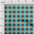 thumbnail image 1 of oneOone Cotton Poplin Twill Turquoise Blue Fabric Gingham Check Sewing Craft Projects Fabric Prints By Yard 56 Inch Wide, 1 of 4