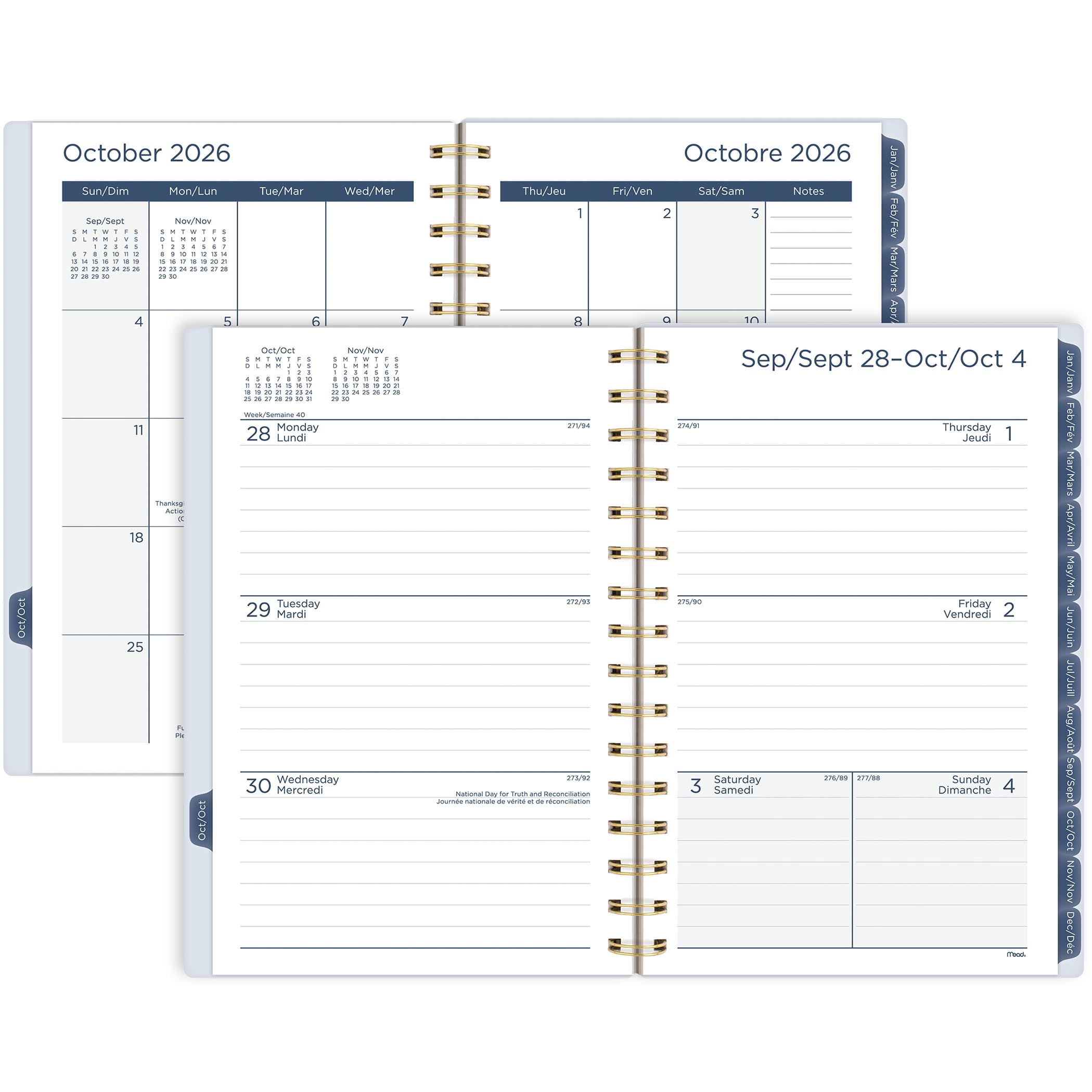 Mead® Rose Garden Pink SM W/M Planner, 2027