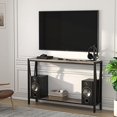 thumbnail image 4 of Table Console d'Entrée Étroite et Longue de Style Industriel avec Étagères à 2 Niveaux - Design en V, Tables de Sofa Minces avec Cadre Métallique Robuste, Parfaites pour le Couloir, le Salon, le Vestibule, le Bureau, 4 of 9