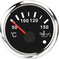 thumbnail image 1 of Point Alarm Car Gauge Vehicle Meter 12V Automobile 52mm Water Temp Oil Press Fuel Pressure Volt Indicator For Motorcycle Boat, 1 of 6