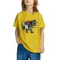 thumbnail image 1 of RXIRUCGD T-shirt en Coton pour Tout-Petits Enfants Garçons Filles Mode Mignon Col Rond Imprimé Tee Manches Courtes Haut ( Jaune, Taille : 3 Ans ), 1 of 5