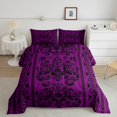 thumbnail image 1 of Erosebridal Bohomian Damask Bedding Queen Comforter Set, Aztec Floral Down Comforter, Geometric Decor, Lightweight, 1 of 7