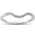thumbnail image 1 of G/VS 1/16 ct Lab Grown Diamond Aria Wedding Curved Womens Ring, 1 of 2