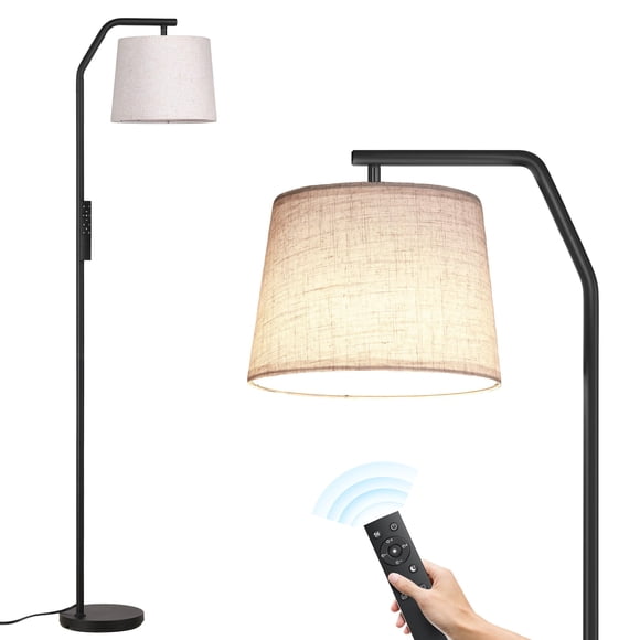 SUNMORY Floor Lamps for Living Room, Tall Standing Lamp with Romote Control & Stepless Dimmable Bulb, Modern Floor Lamp with Adjustable Lampshade, Ar