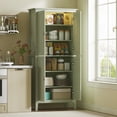 thumbnail image 2 of HOMCOM Garde-Manger de Cuisine avec Lumière DEL à Capteur Armoire de Rangement pour Garde-Manger Vert, 2 of 10