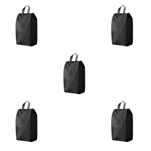 Wweixi Reusable Travel Shoe Storage Bag Eco-friendly Solution For Shoe Transportation Lightweight black M 5Set