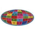 thumbnail image 1 of Tapis rectangle amusant pour enfant globe alphanumérique multicolore nylon, 1 of 1