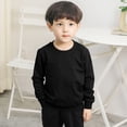 thumbnail image 1 of LSLJS Toddler Baby Boy Girl Fleece Pullover Sweatshirt Solid Color Crewneck Blouse Shirt Tops Warm Fall Winter Clothes, 1 of 5