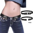thumbnail image 2 of facefd Belt No Buckle Invisible Alloy Fashionable Long-lasting Convenience Elastic Unisex Man Multicolored DIY Prop Jeans Band Fresh Blue, 2 of 9
